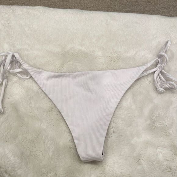 Free People Beach Riot Soliel Bikini Bottoms Ties White Large - Picture 4 of 7
